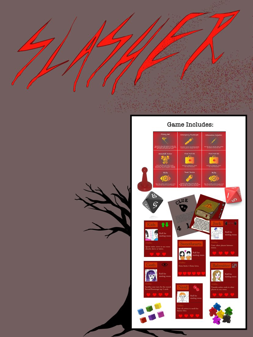 SLASHER Board Game - Components